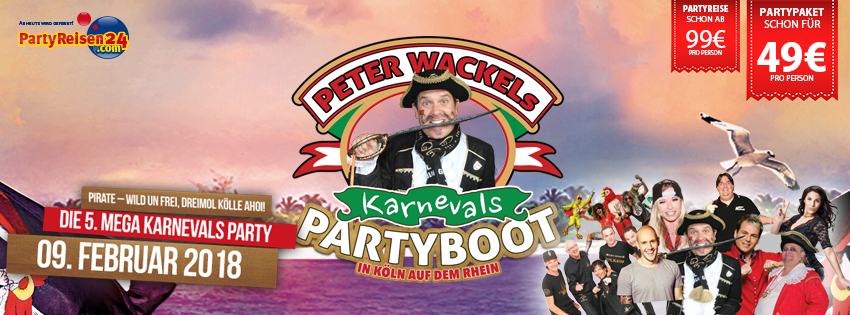 Peter Wackels Karnevals Partyboot 2018 - Partyreisen